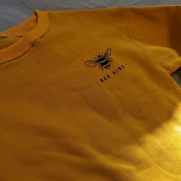 2/$20 BEE KIND Mustard Crew Neck Sweater - Picture 3 of 7
